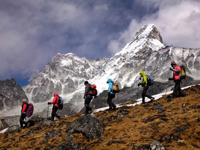 Wanderer im Everestgebiet