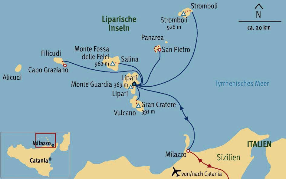 Liparische Inseln – Wandern auf den Vulkaninseln mit Stromboli