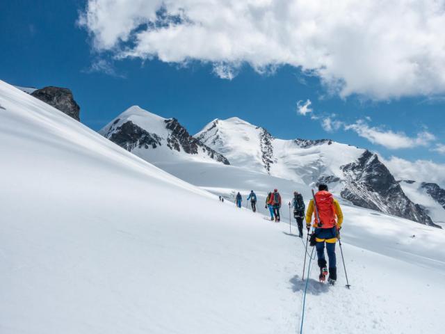 Seilschaft auf der Spaghetti-Runde im Wallis