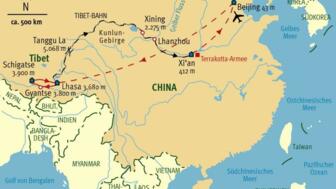 China Tibet Top Angebot Karte