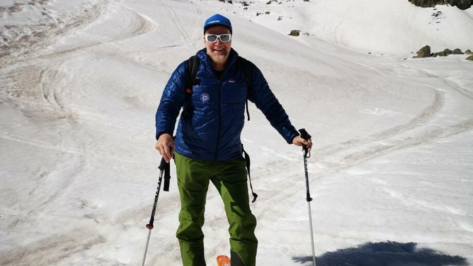 Bergführer im Sellrain mit Skiern