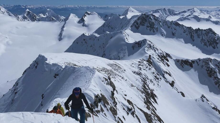 Blick auf das Skitourengebiet