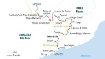 5. Etappe der Grande Traversata delle Alpi von Cuneo an die Côte d'Azur