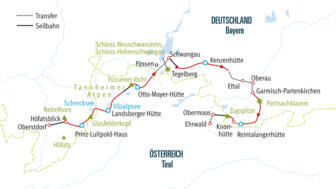 Karte HWOBZUG Wanderung von Oberstdorf auf die Zugspitze
