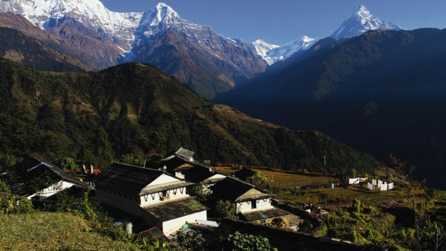 Bergdorf im Annapurnagebiet