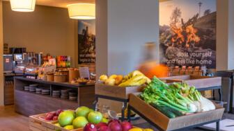 Frühstücksbuffet in der Montivas Lodge