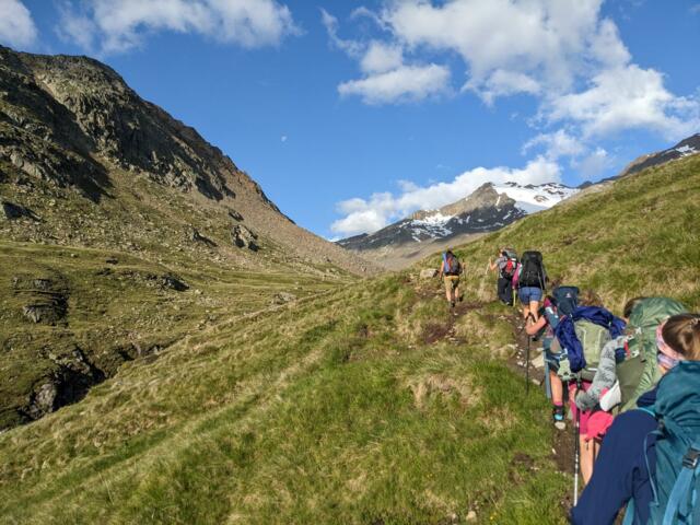 Gruppe von beim Wandern