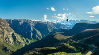 Armenien Seilbahn über der Tatev Schlucht