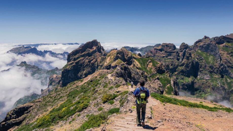 Wanderer am Pico do Ariero auf Mdeira