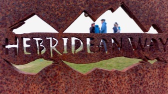 Das Schild des Hebridenwegs