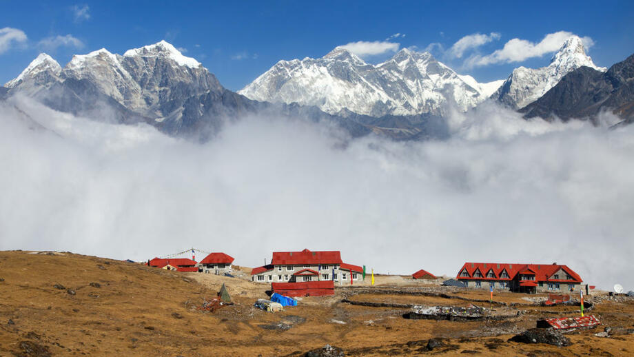 Panoramaausblick auf den Everest