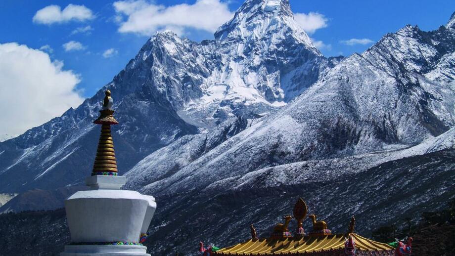 Blick auf das Everest Gebiet
