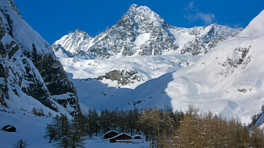 Blick auf den Großglockner im Winter
