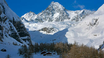 Blick auf den Großglockner im Winter