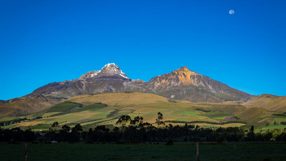 Panoramablick auf Iliniza Norte und  Iliniza Sur