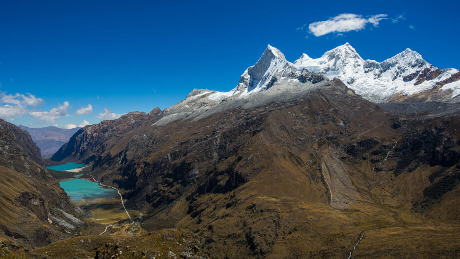 Die Llanganuco-Seen vor herrlicher Hochgebirgskulisse