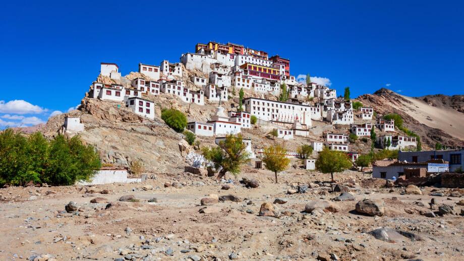 Klosterbrug von Thikse in Ladakh