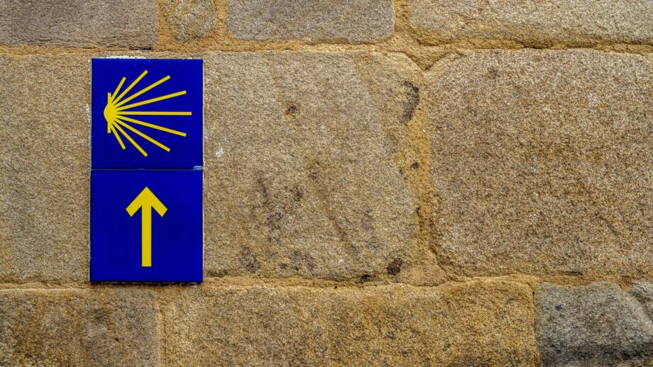 Camino de Santiago Schild Pontevedra