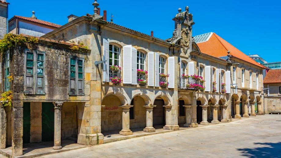 Aufnahme des Pazo de Mugartegui historisches Gebäude in Pontevedra in Spanien