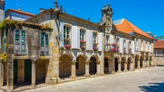 Aufnahme des Pazo de Mugartegui historisches Gebäude in Pontevedra in Spanien