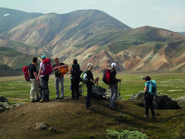 Wandern auf dem Laugavegur Trail auf Island