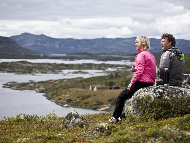 Wandern mit Ausblick auf dem Plateaufjell Hardangervidda