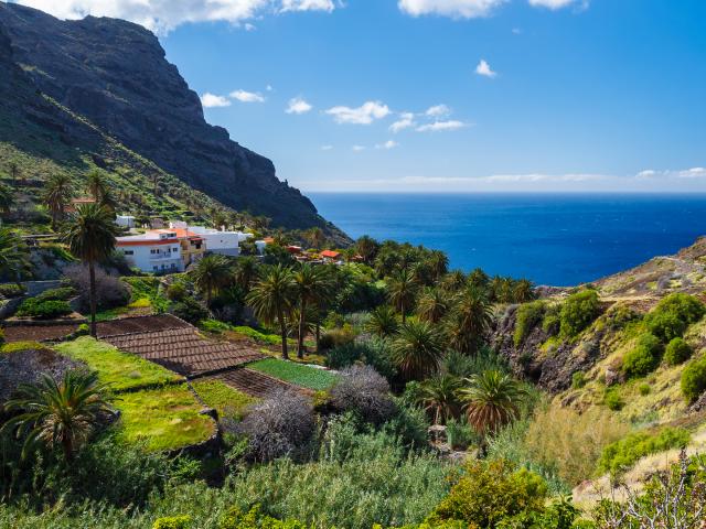 Ausblick aus Meer auf der Insel La Gomera