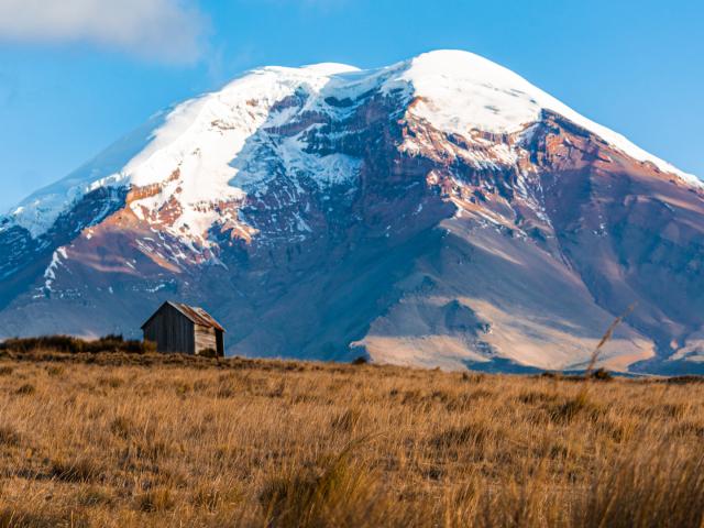 Blick auf den Chimborazo in Ecuador