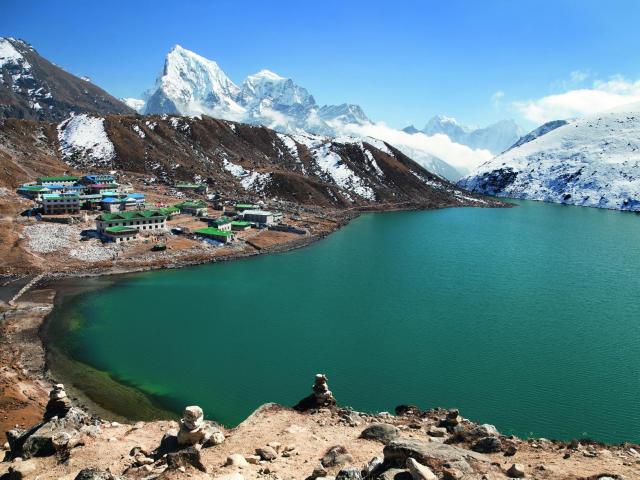 Gokyo See und Dorf im Everestgebiet