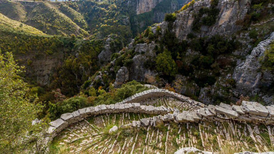 Vradeto Steintreppe im Pindos Gebirge