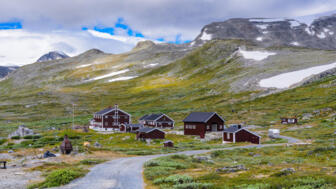 Hütten im Glitterheim im Jotunheimen Nationalpark