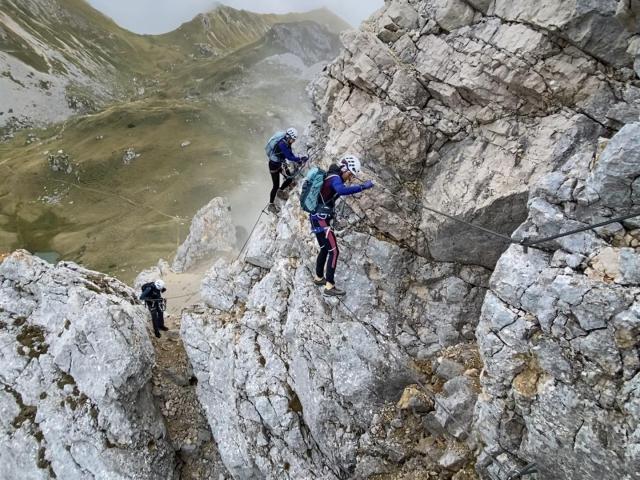 Auf einem Klettersteig im Rofangebirge