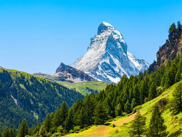 Traumhafte Aussicht auf der Matterhorn in der Schweiz