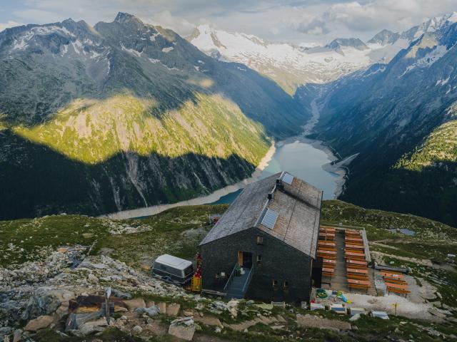 Olpererhütte im Zillertal mit grandiosem Ausblick
