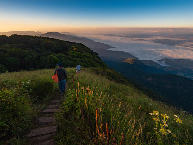 Ausblick auf dem Kew Mae Pan Nature Trail im Doi Inthonan Nationalpark