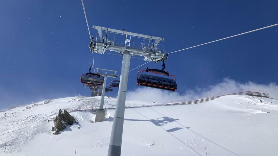 Sessellift im Skigebiet von Galtür