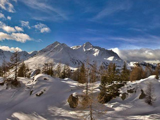 Winterpanorama zwischen Ortler und Brenta