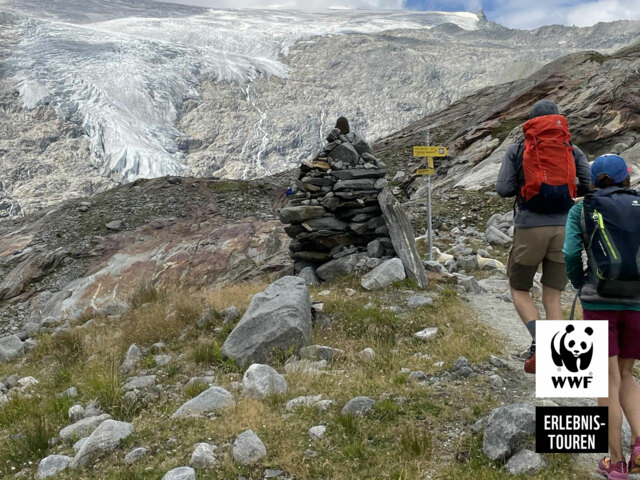 Wandergruppe vor dem Gletscher