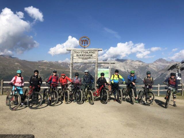 Radgruppe am Bike Park Livigno