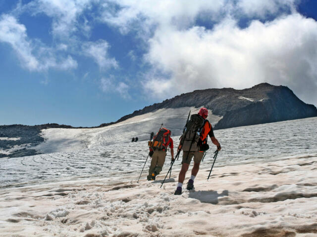 Spanien Pyrenäen Überschreitung des Aneto Gletschers