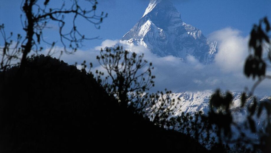 Blick auf den Machapuchare in Nepal