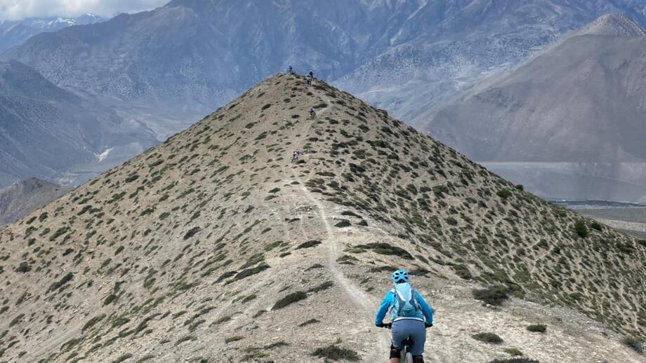 in Mountainbiker in Nepal
