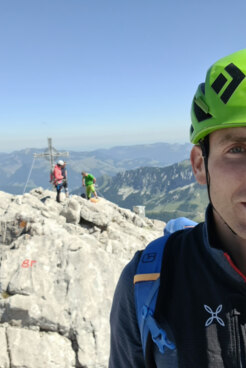 Bergführer Christian Remlinger am Gipfel