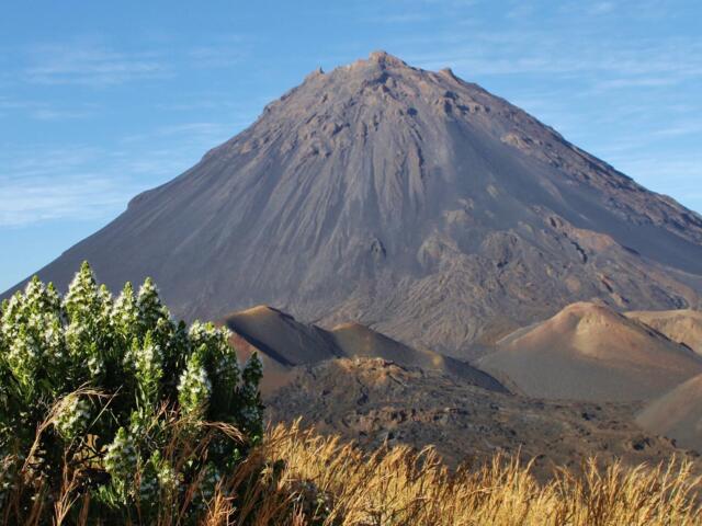 Blick auf den Vulkan Fogo auf der Insel Fogo auf den Kapverden