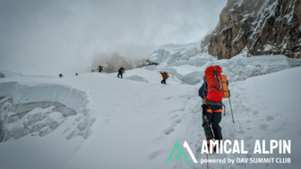 Seilschaft im Schnee