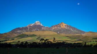 Panoramablick auf Iliniza Norte und  Iliniza Sur