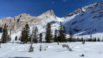 Fanesgruppe mit Schnee