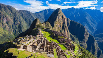 Weltkulturerbe Machu Picchu mit dem Huayna Picchu