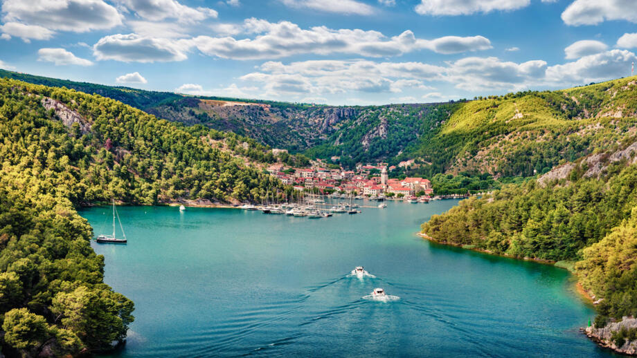Skradin im Krka Nationalpark in Kroatien