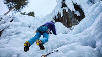 Eisklettern in der Eiswelt Taschachschlucht